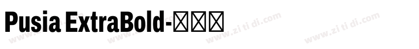 Pusia ExtraBold字体转换